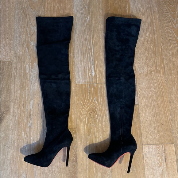 Christian Louboutin Montana Over The Knee Suede Boot Size: 36